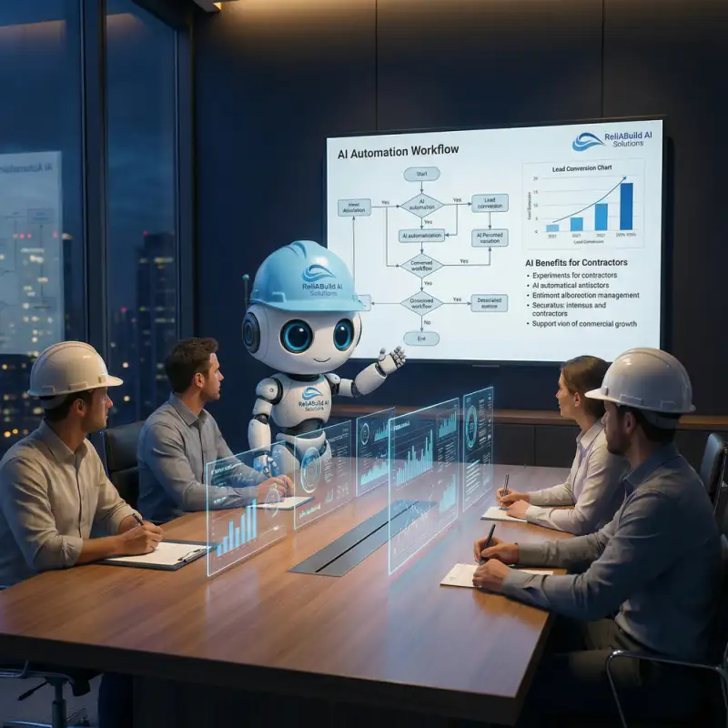ReliAbuild AI bot presenting project management automation to general contractor